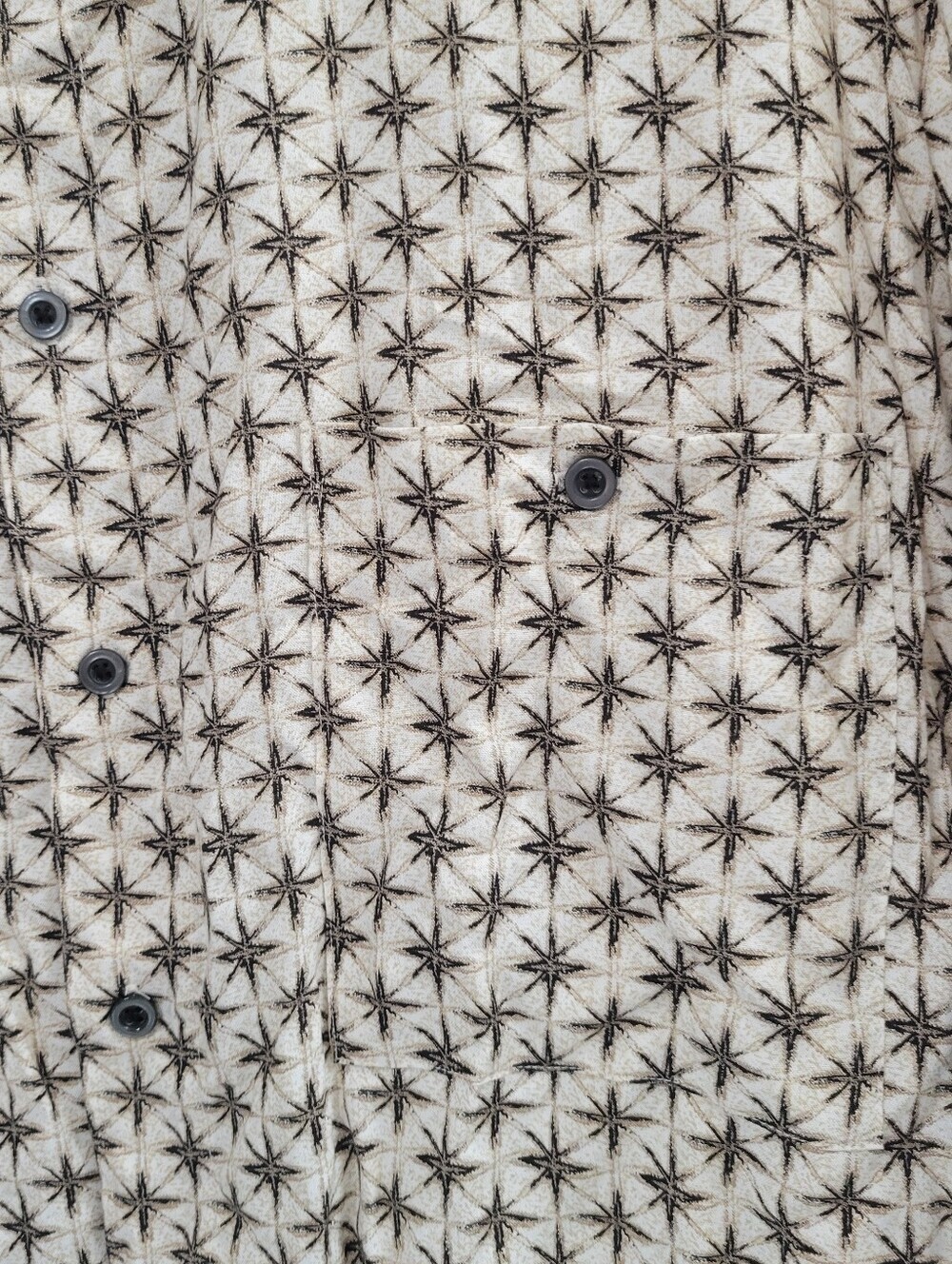 NWT Charter Club Casual Button Up Geometric Print Short Sleeve Large - Picture 3 of 11